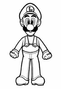 Desenho de Luigi Desenho Colorir Imprimir 19