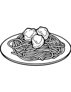 Desenho de Macarrao Desenho Colorir Imprimir 02