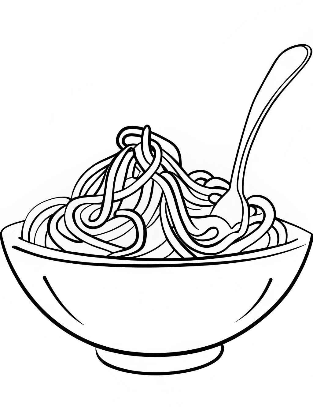 Desenho de Macarrao Desenho Colorir Imprimir 03