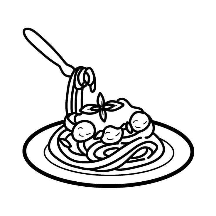 Desenho de Macarrao Desenho Colorir Imprimir 05