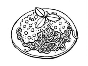 Desenho de Macarrao Desenho Colorir Imprimir 07