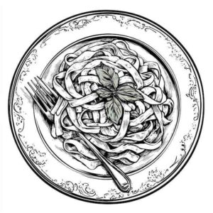 Desenho de Macarrao Desenho Colorir Imprimir 09