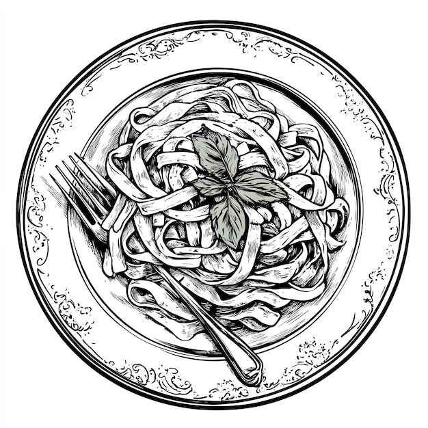 Desenho de Macarrao Desenho Colorir Imprimir 09