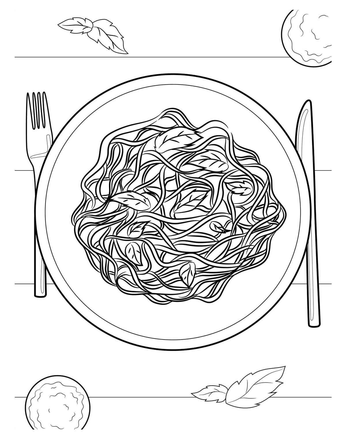 Desenho de Macarrao Desenho Colorir Imprimir 10