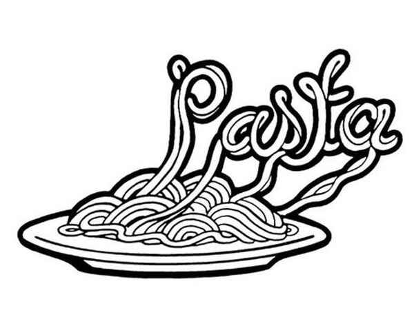 Desenho de Macarrao Desenho Colorir Imprimir 11