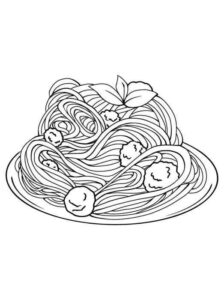 Desenho de Macarrao Desenho Colorir Imprimir 13