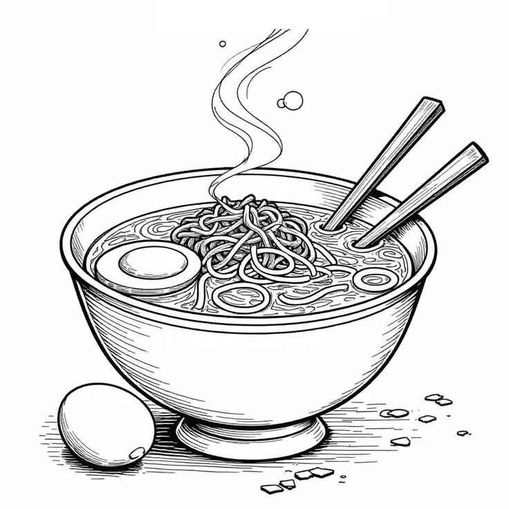 Desenho de Macarrao Desenho Colorir Imprimir 14