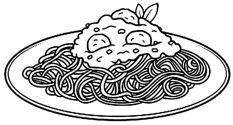 Desenho de Macarrao Desenho Colorir Imprimir 16