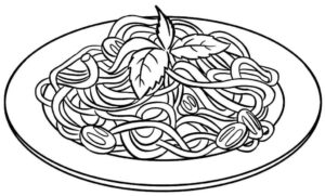 Desenho de Macarrao Desenho Colorir Imprimir 17