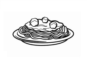 Desenho de Macarrao Desenho Colorir Imprimir 19