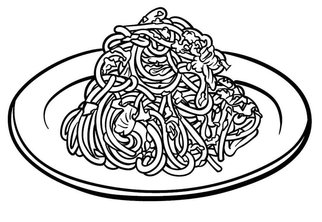 Desenho de Macarrao Desenho Colorir Imprimir 21