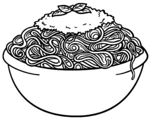 Desenho de Macarrao Desenho Colorir Imprimir 22
