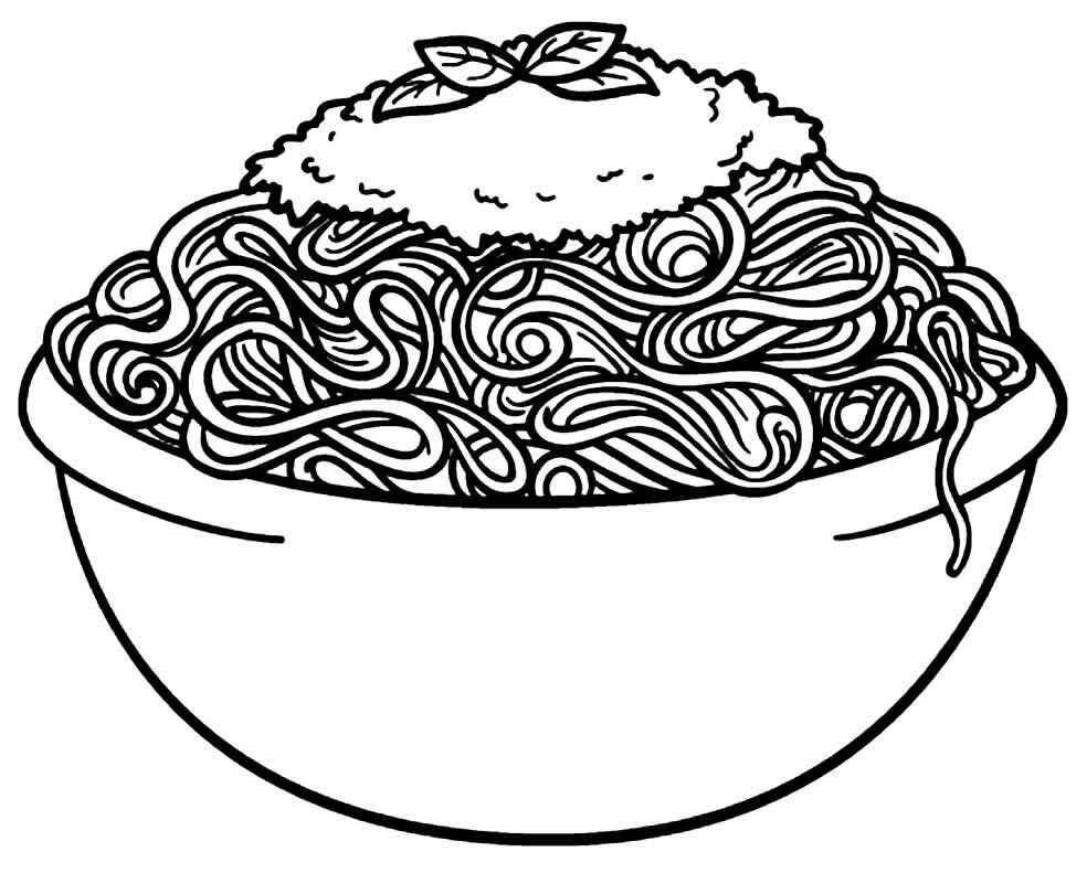 Desenho de Macarrao Desenho Colorir Imprimir 22