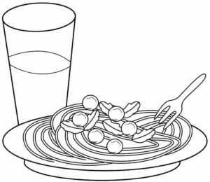 Desenho de Macarrao Desenho Colorir Imprimir 23