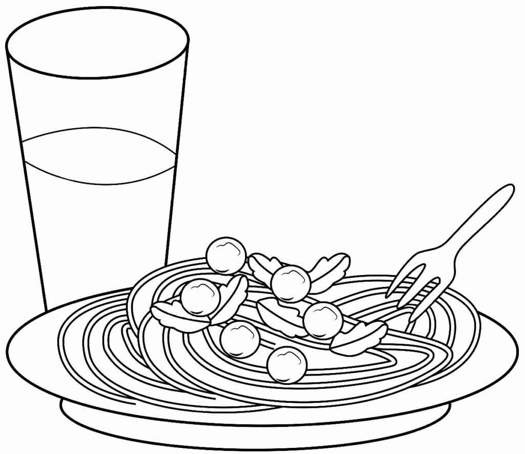 Desenho de Macarrao Desenho Colorir Imprimir 23