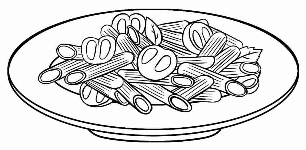 Desenho de Macarrao Desenho Colorir Imprimir 24