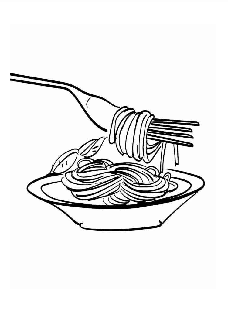 Desenho de Macarrao Desenho Colorir Imprimir 25