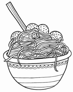 Desenho de Macarrao Desenho Colorir Imprimir 26