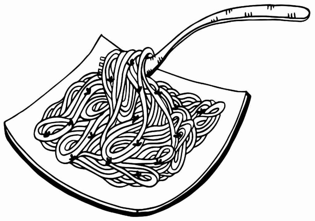 Desenho de Macarrao Desenho Colorir Imprimir 27