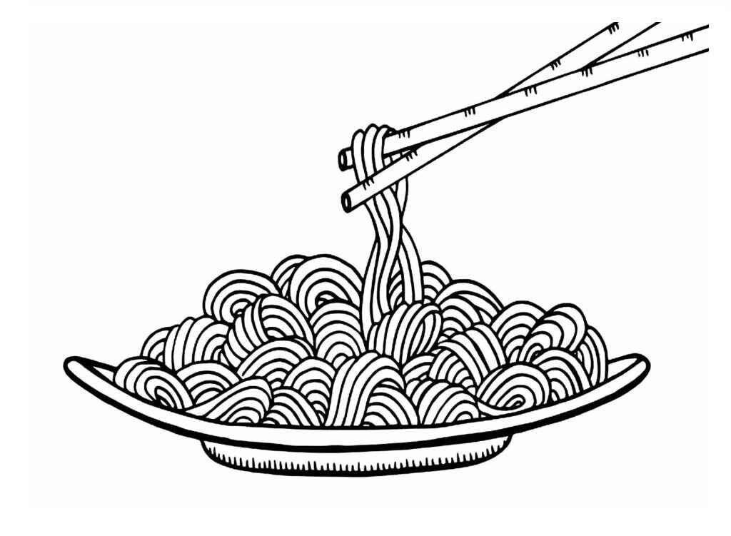 Desenho de Macarrao Desenho Colorir Imprimir 28