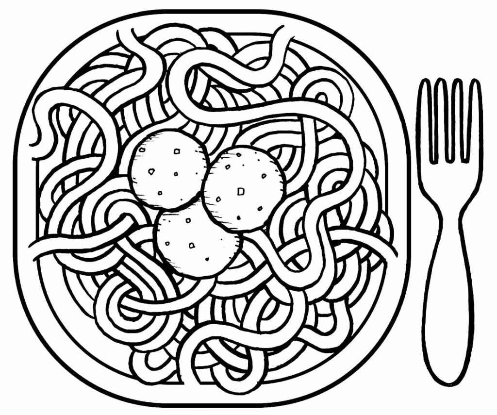 Desenho de Macarrao Desenho Colorir Imprimir 32