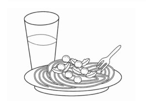 Desenho de Macarrao Desenho Colorir Imprimir 33