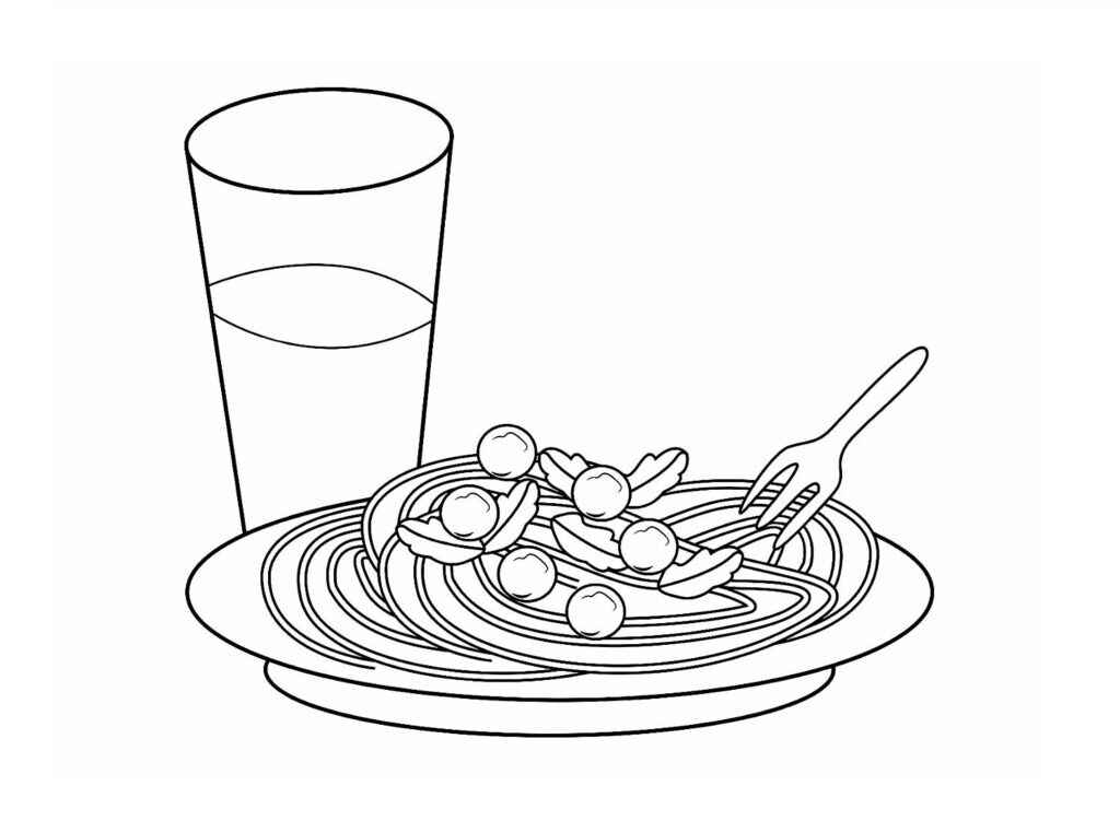 Desenho de Macarrao Desenho Colorir Imprimir 33