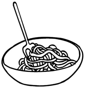 Desenho de Macarrao Desenho Colorir Imprimir 34