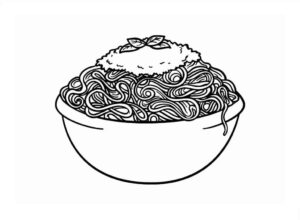Desenho de Macarrao Desenho Colorir Imprimir 36
