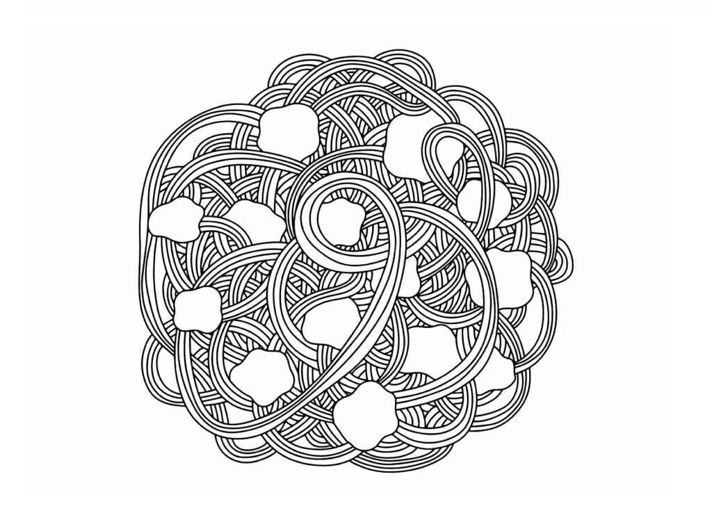 Desenho de Macarrao Desenho Colorir Imprimir 37