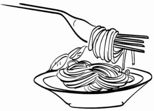 Desenho de Macarrao Desenho Colorir Imprimir 38