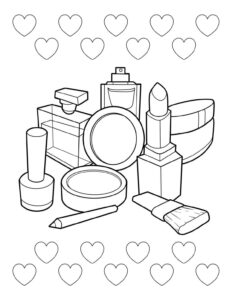 Desenho de Maquiagem Desenho Colorir Imprimir 04