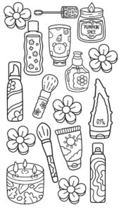 Desenho de Maquiagem Desenho Colorir Imprimir 09