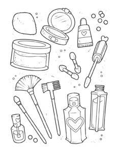 Desenho de Maquiagem Desenho Colorir Imprimir 12