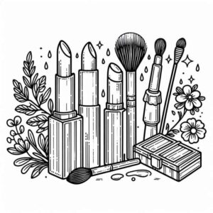 Desenho de Maquiagem Desenho Colorir Imprimir 13