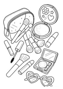 Desenho de Maquiagem Desenho Colorir Imprimir 14