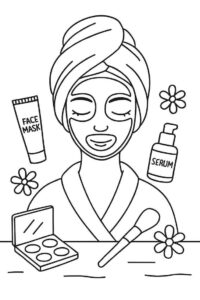 Desenho de Maquiagem Desenho Colorir Imprimir 17