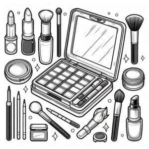 Desenho de Maquiagem Desenho Colorir Imprimir 18