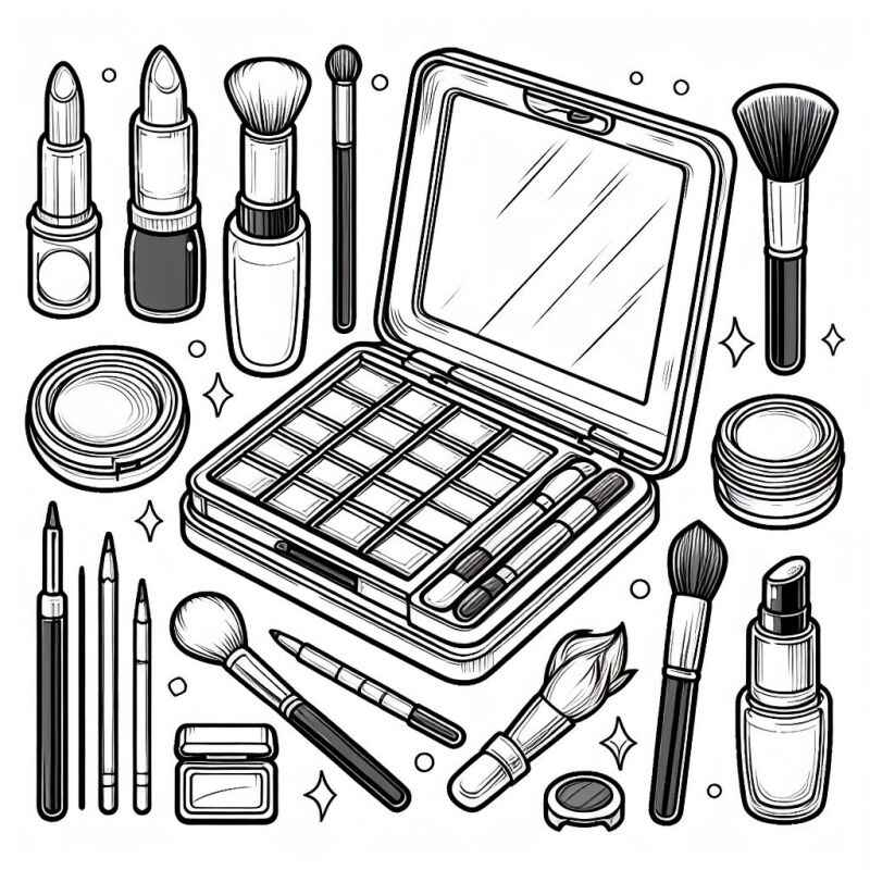 Desenho de Maquiagem Desenho Colorir Imprimir 18