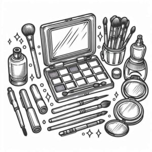 Desenho de Maquiagem Desenho Colorir Imprimir 19