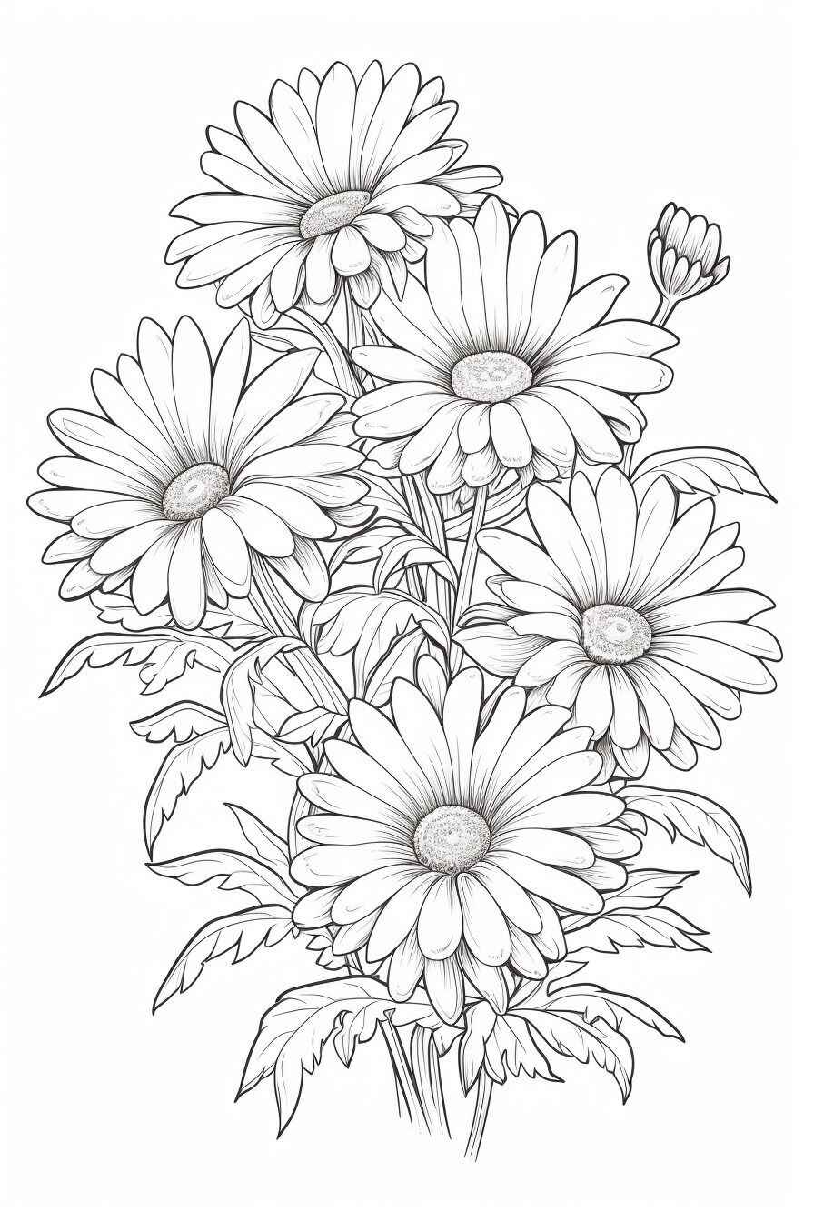 Desenho de Margarida Desenho Colorir Imprimir 01