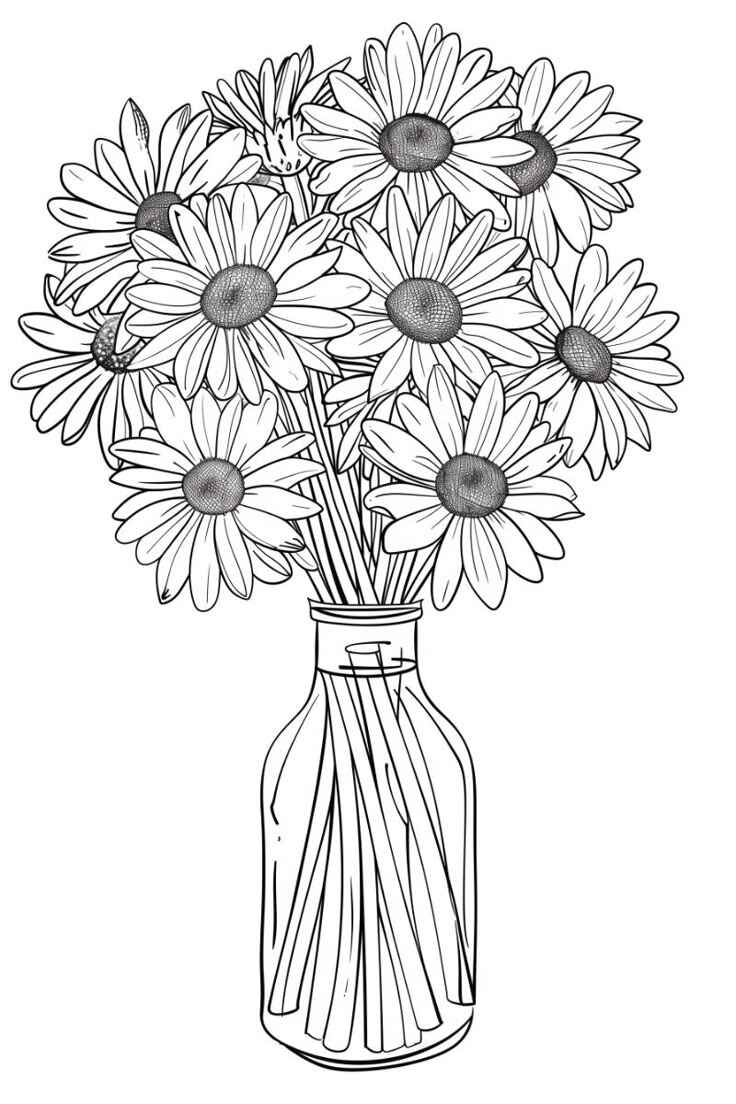 Desenho de Margarida Desenho Colorir Imprimir 08