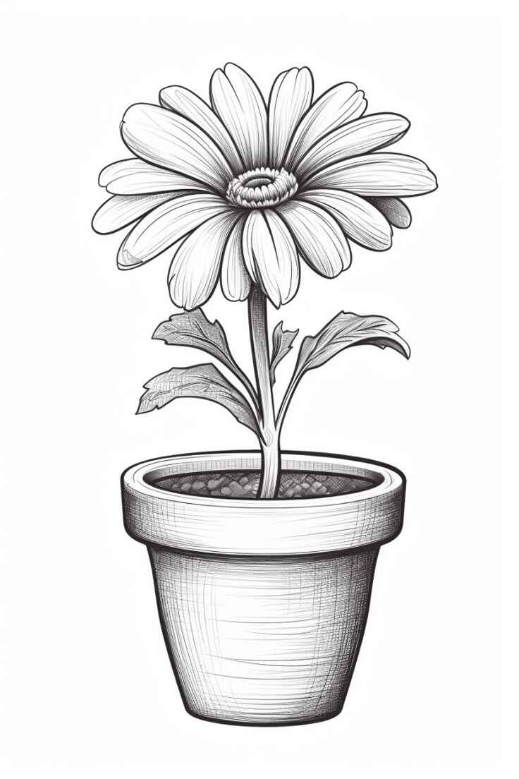 Desenho de Margarida Desenho Colorir Imprimir 22