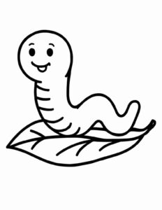 Desenho de Minhoca Desenho Colorir Imprimir 06