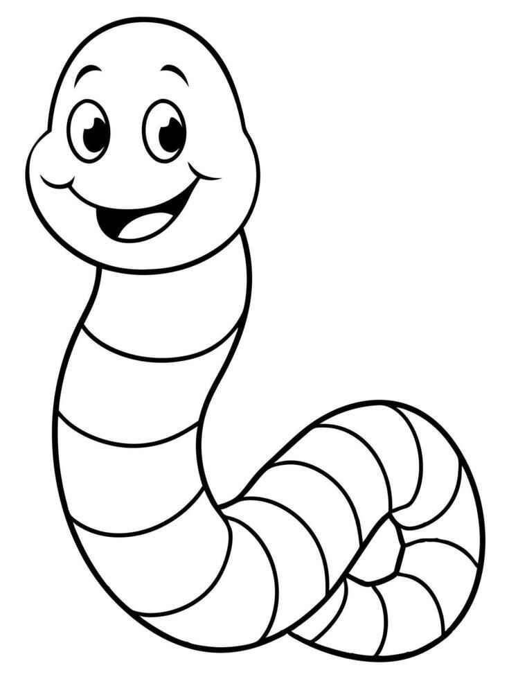 Desenho de Minhoca Desenho Colorir Imprimir 07