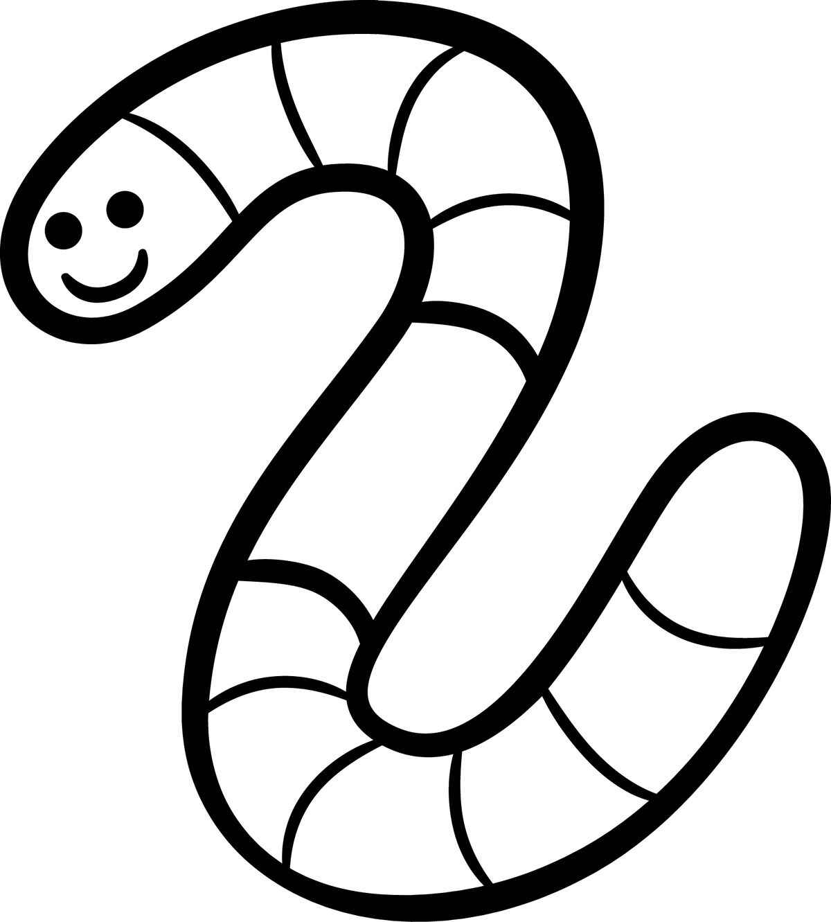 Desenho de Minhoca Desenho Colorir Imprimir 09