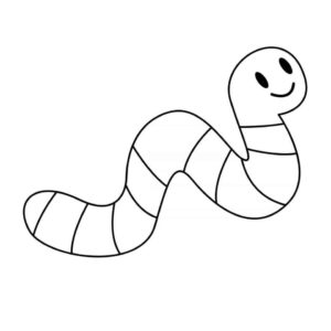 Desenho de Minhoca Desenho Colorir Imprimir 11