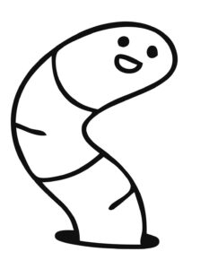 Desenho de Minhoca Desenho Colorir Imprimir 12