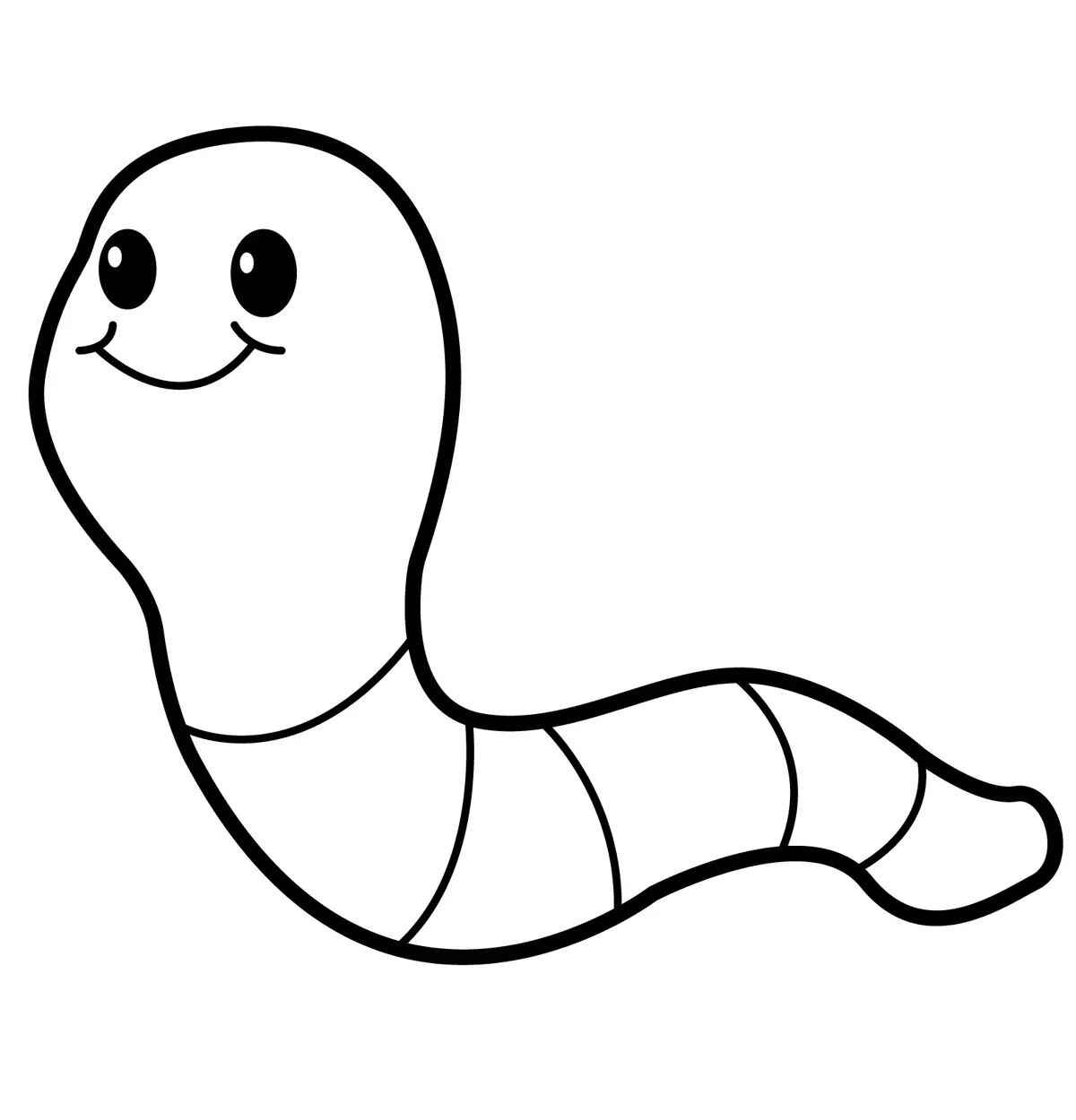 Desenho de Minhoca Desenho Colorir Imprimir 14