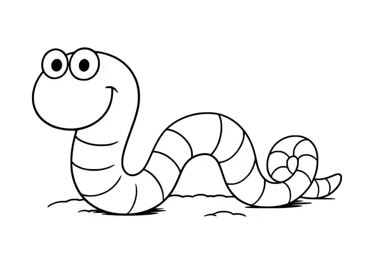 Desenho de Minhoca Desenho Colorir Imprimir 21